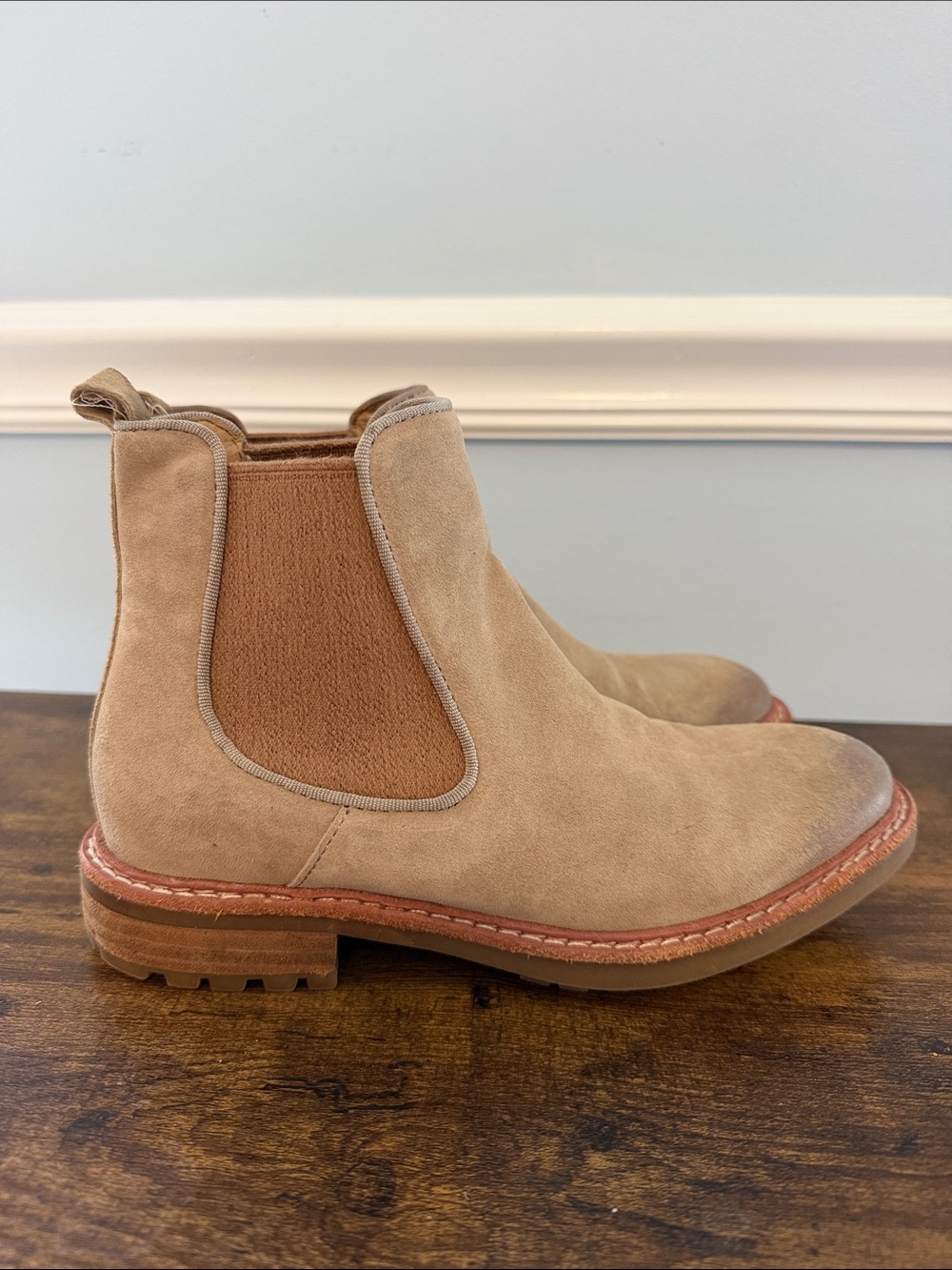 Sofft Women's Suede Chelsea Ankle Boots in Light Taupe